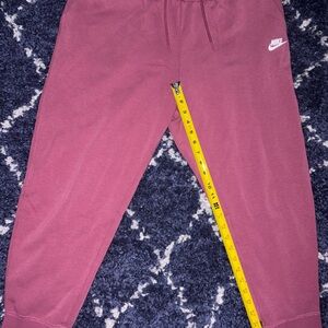 Y2K Nike Essential Cotton Sweatpants Light Burgundy Size XL